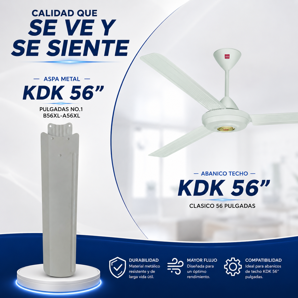 ASPA METAL PARA ABANICO KDK 56 PULGADAS NO.1 B56XL-A56XL - Imagen 4