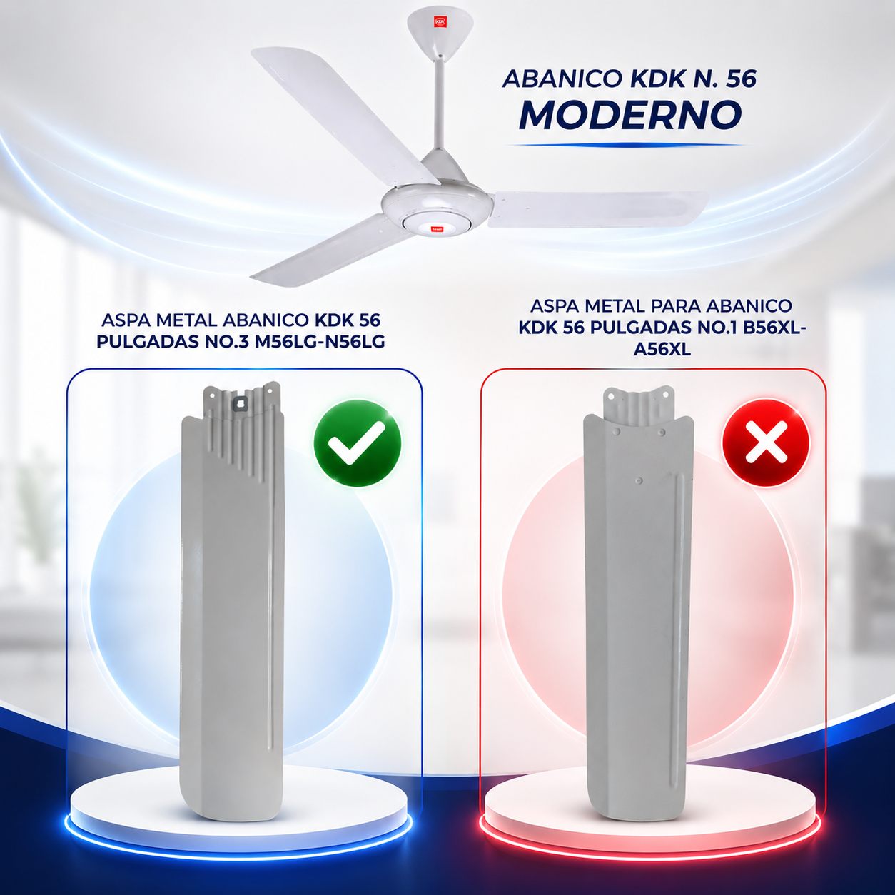 ASPA METAL ABANICO KDK 56 PULGADAS NO.3 M56LG-N56LG - Imagen 5