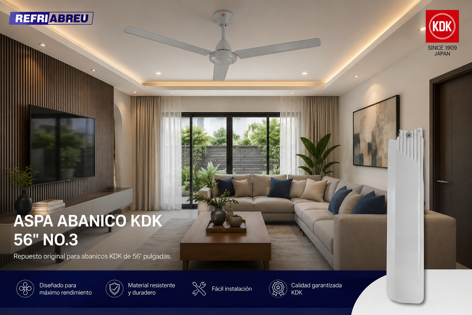 ASPA METAL ABANICO KDK 56 PULGADAS NO.3 M56LG-N56LG - Imagen 6