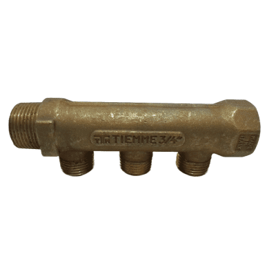 CONECTOR BRONCE DISTRIBUCION 3/4 H-M/NPT 3 SALIDAS 1/2 M/NPT