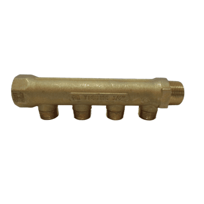 CONECTOR BRONCE DISTRIBUCION 3/4 H-M/NPT 4 SALIDAS 1/2 MACHO NPT