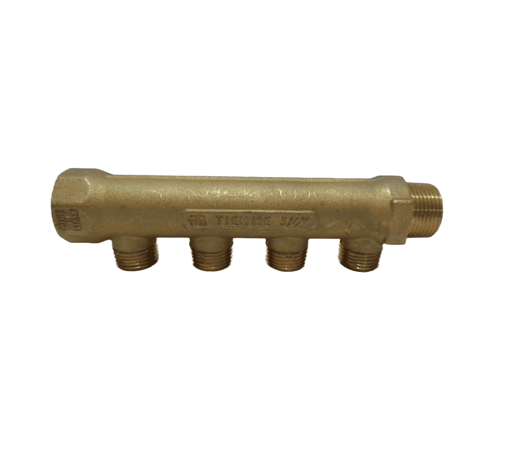 CONECTOR BRONCE DISTRIBUCION 3/4 H-M/NPT 4 SALIDAS 1/2 MACHO NPT