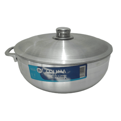 CALDERO COLIMA ALUMINIO TAPA 30 CMS.