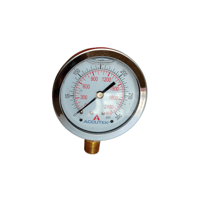 RELOJ MANOMETRO GLICERINA 0-300 PSI 2-1/2 MONTURA LATERAL