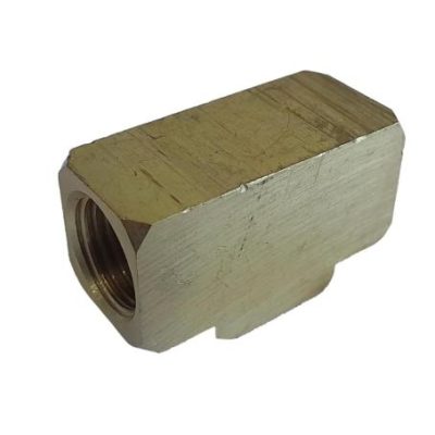 TEE BRONCE FRENO 5/16 HEMBRA FLARE INVERTIDO