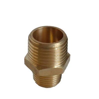 UNION BRONCE REDUCIDA 1/2 MACHO NPT X 3/8 MACHO NPT