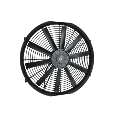 ABANICO UNIVERSAL CONDENSADOR AUTO 16 PULGADAS DIAMETRO 24 VOLTIOS 130 WATTS