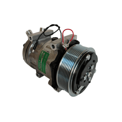 COMPRESOR AUTO SD709 12 VOLTIOS ACANALADO CUELLO CORTO SANDEN PASANTE TOMA ARRIBA ORING