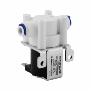 VALVULA SOLENOIDE AGUA POTABLE AIRE CUERPO PLASTICO 1/4 ACOPLE RAPIDO 24V.