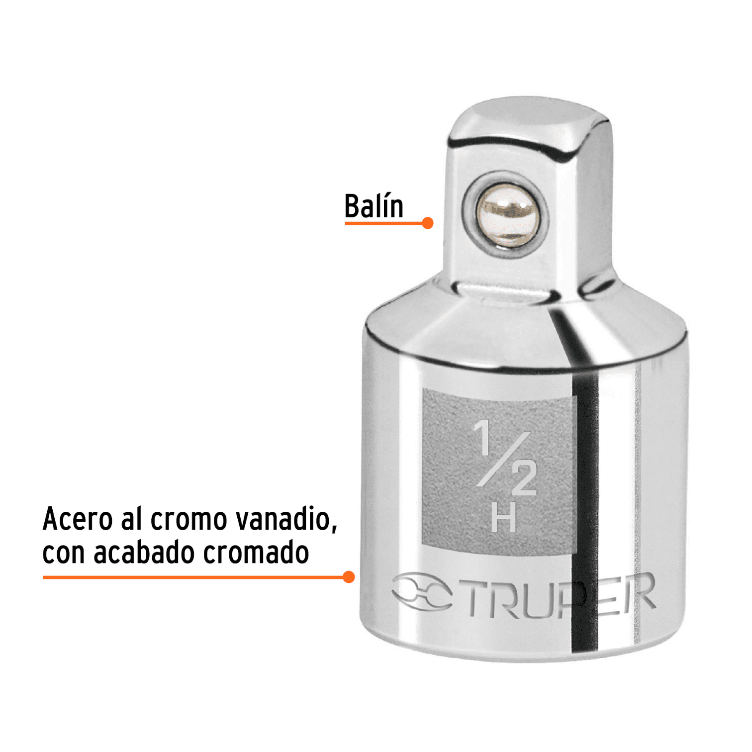 ADAPTADOR CHICHARRA 1/2 HEMBRA A 3/8 MACHO - Imagen 2