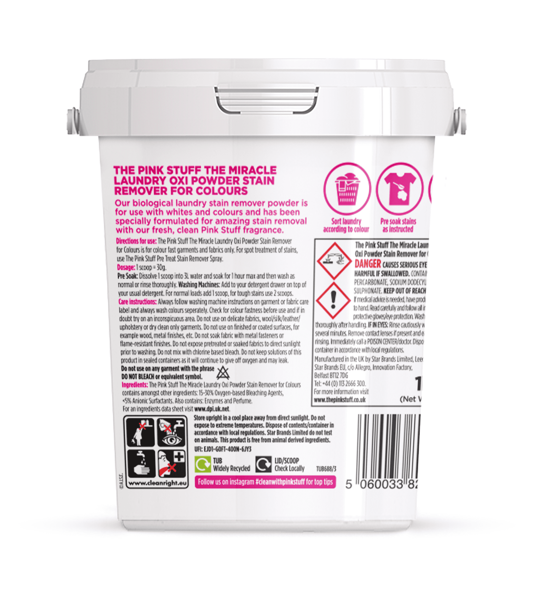 REMOVEDOR MANCHAS POLVO COLOR 1 KG. TPF (EJD1-G0FT-400N-6JY3) - Imagen 2