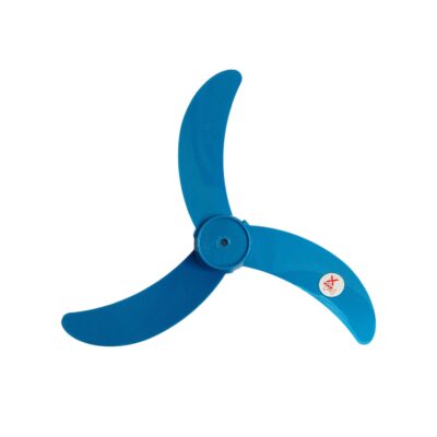 ASPA DE PLASTICO PARA ABANICO UNIVERSAL 3 ALAS - PEQUEÑAS 18 PULGADAS EJE REDONDO AZUL