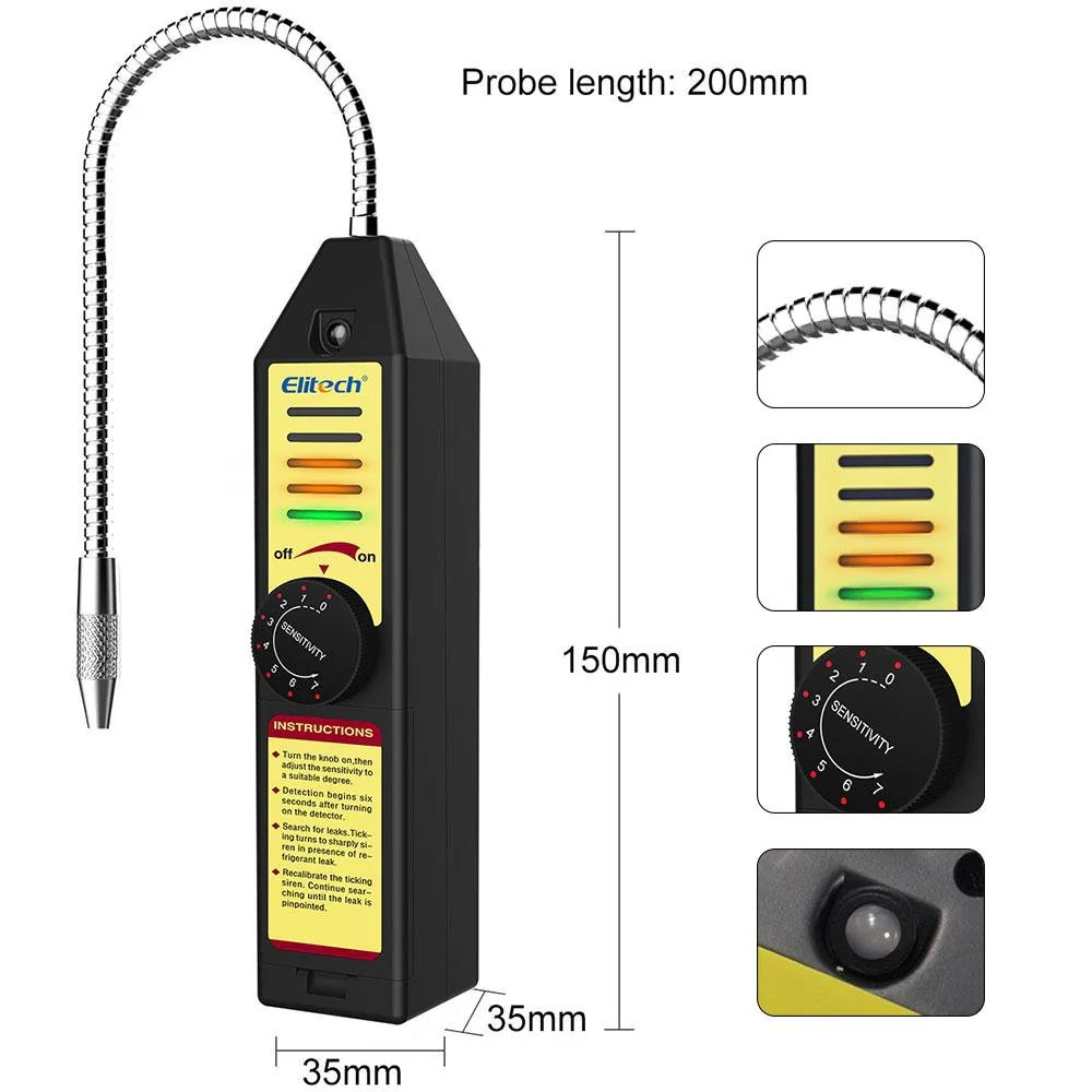 DETECTOR ESCAPE HALOGENO R-134/22/410/600 ELITECH - Imagen 2