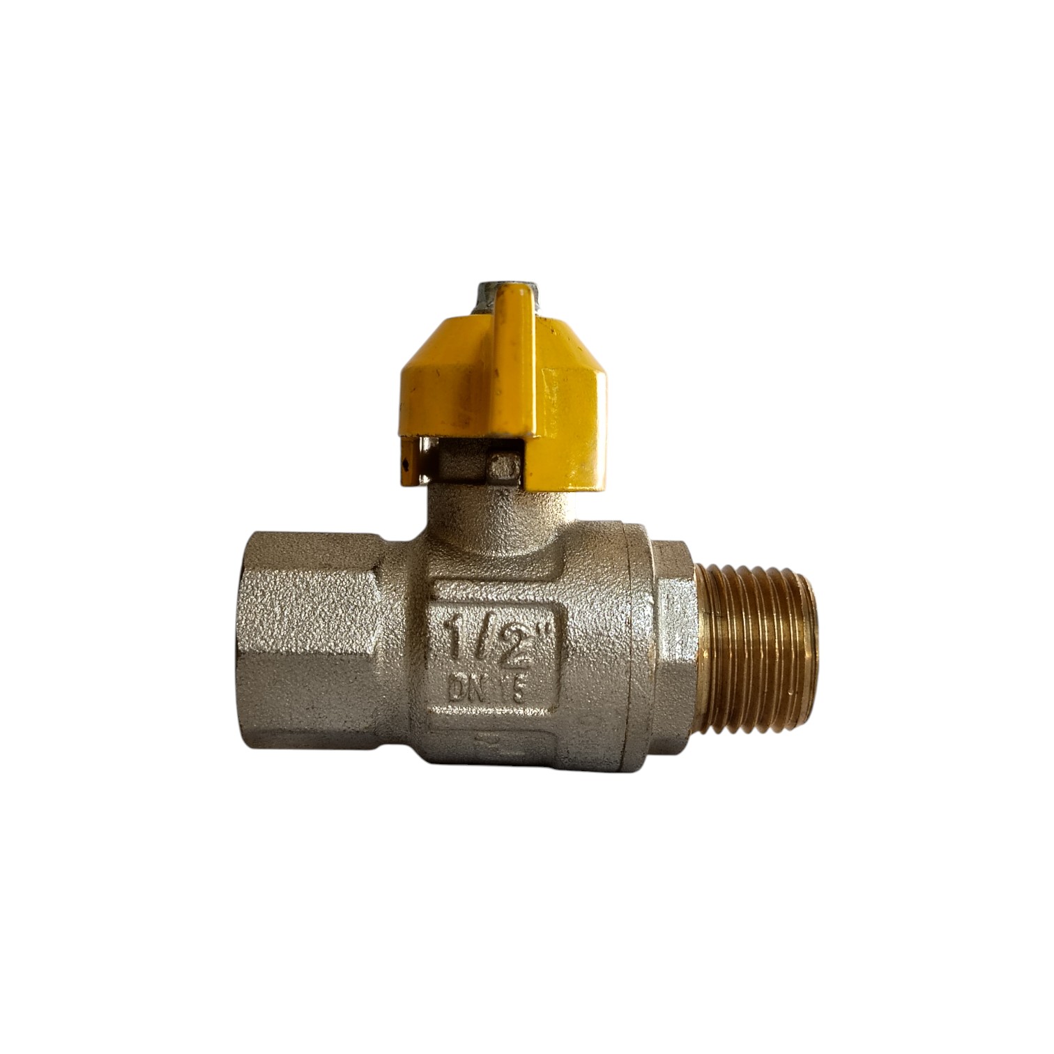 LLAVE PASO BOLA N.69 1/2 M & H/NPT MARIPOSA AMARILLA - Imagen 2