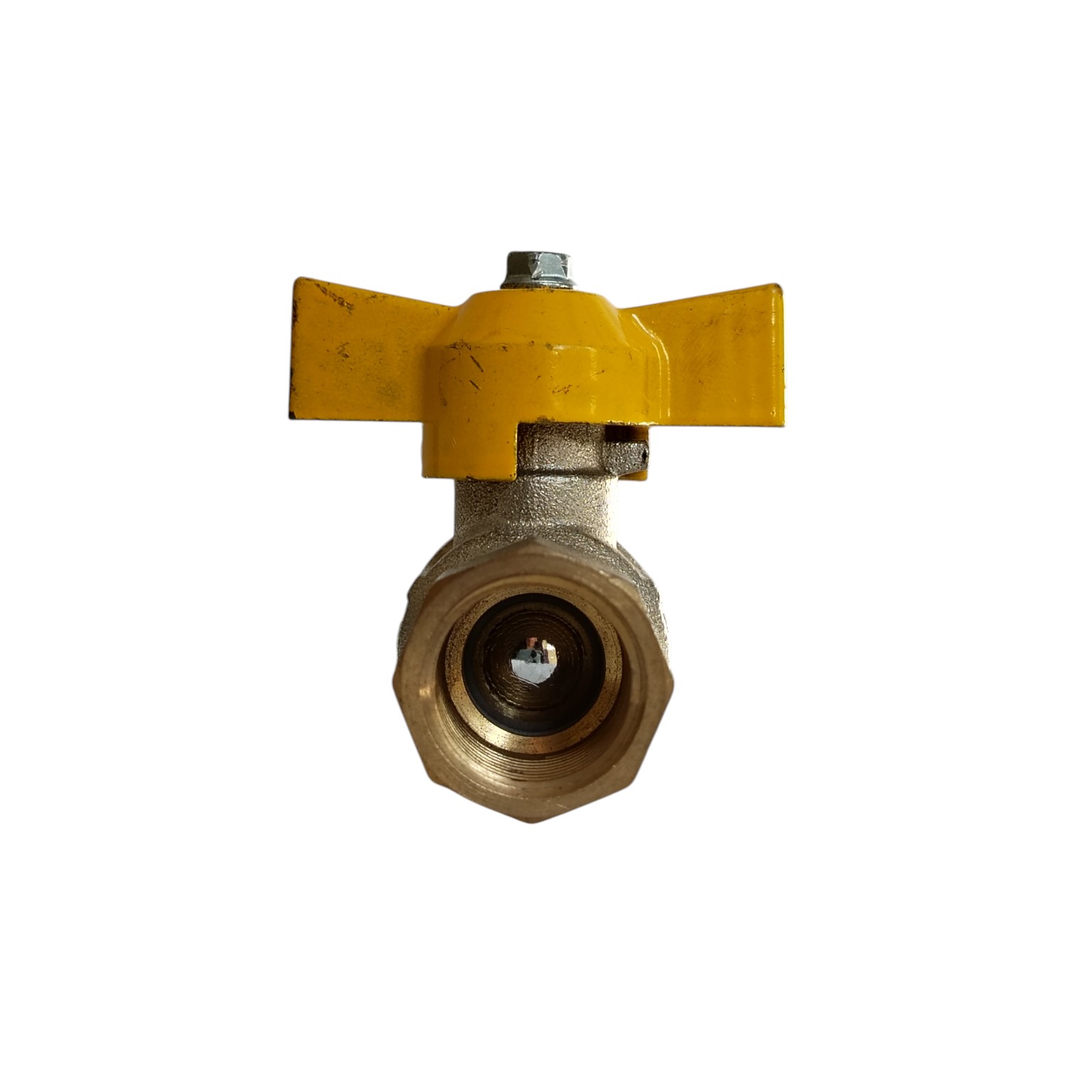 LLAVE PASO BOLA N.69 1/2 M & H/NPT MARIPOSA AMARILLA - Imagen 3